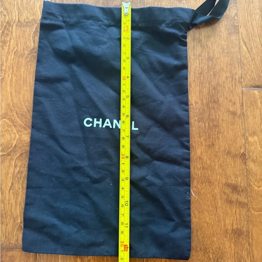Like New Chanel Black Drawstring dust Bag 8x12